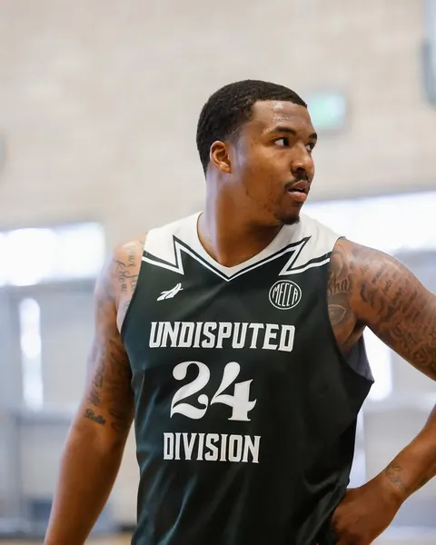 Undisputed Division No. 24 in a black and white jersey at The Mecca Pro-Am