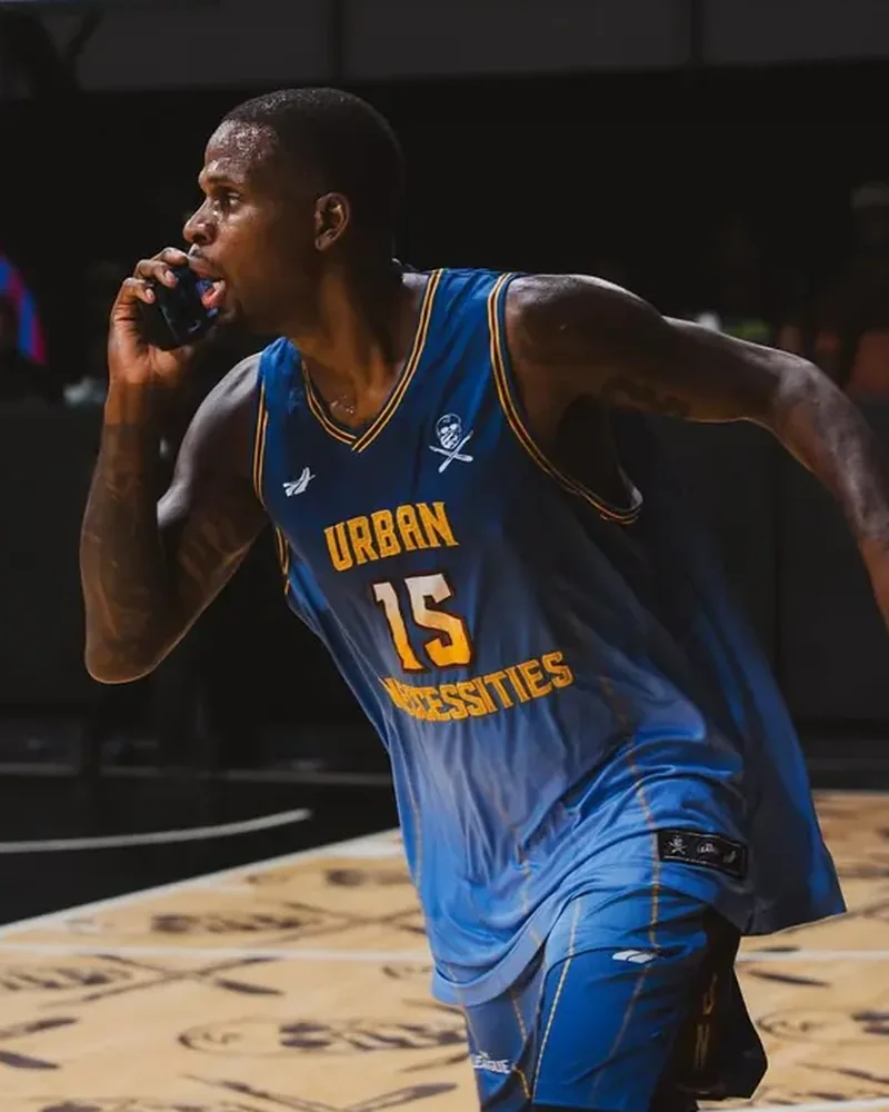 Player in a light blue uniform at SRGN Studios